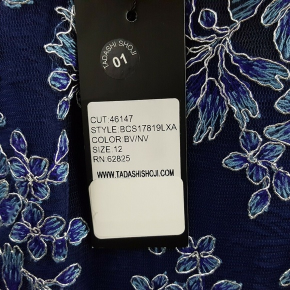 Tadashi Shoji Kalinda Embroidered Trumpet Gown - Picture 7 of 8